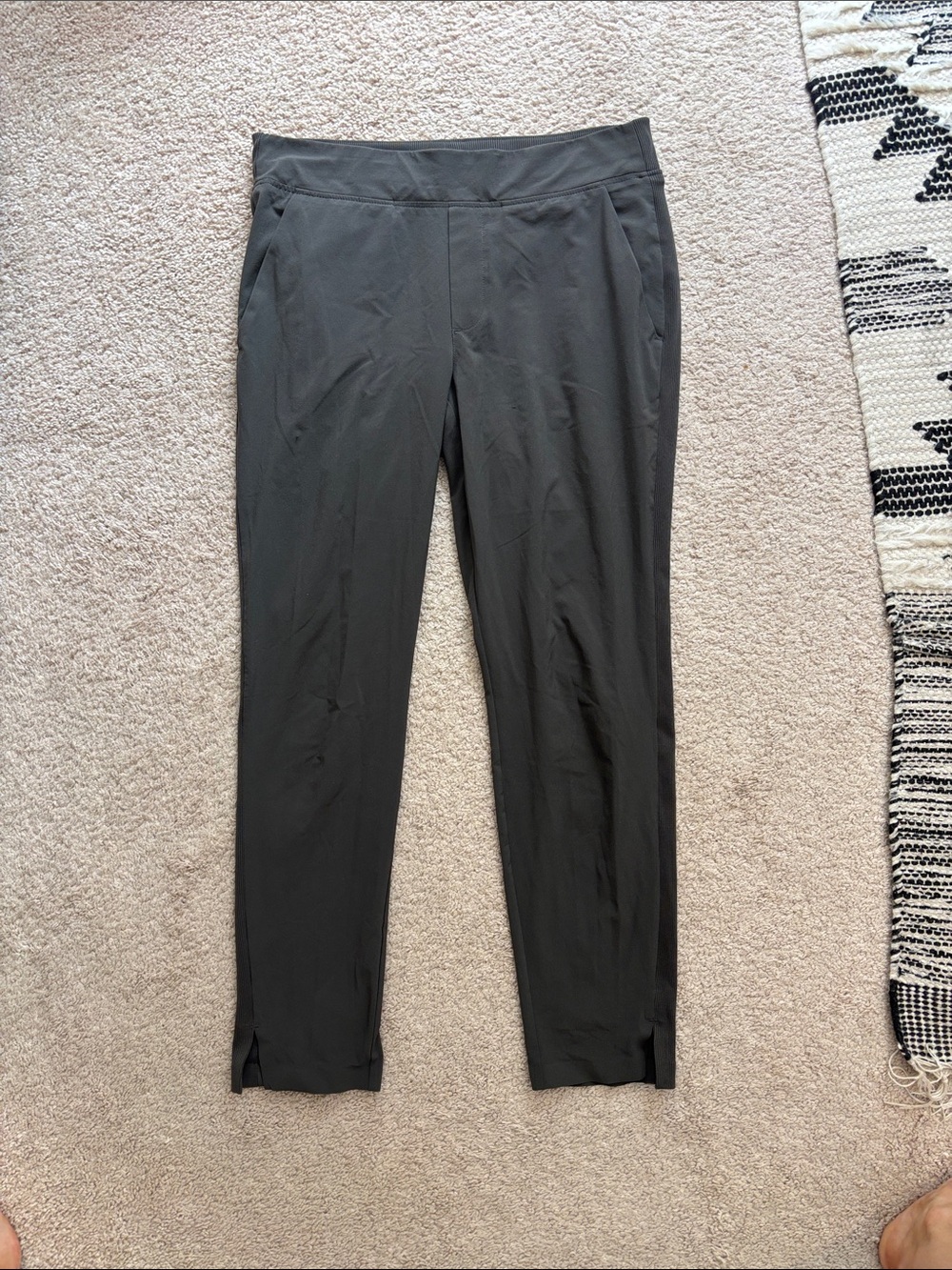Athleta Charcoal Straight-Leg Pull-On Pants